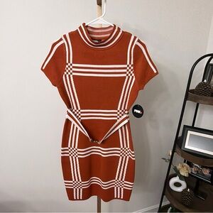 PINK Red and White Checkered Mini Dress